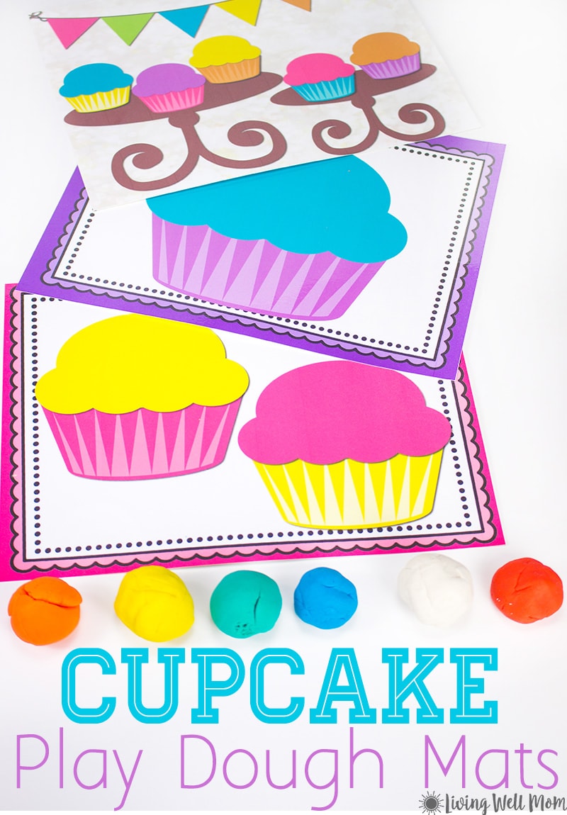 Cupcake Playdough Mats Free Printable Activity for Kids