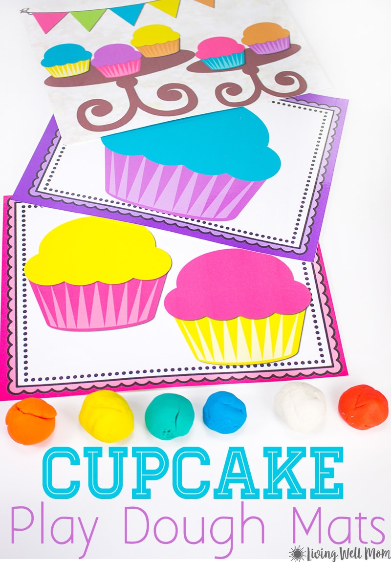 Cupcake playdough mats