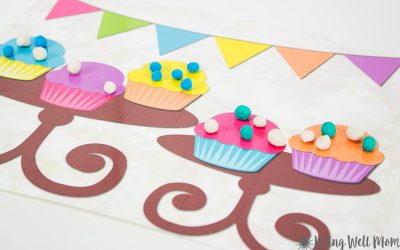 cupcake play dough mats toddler activities