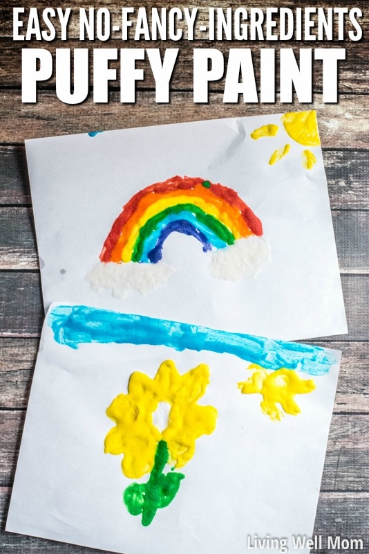 easy no fancy ingredients puffy paint pinterest image