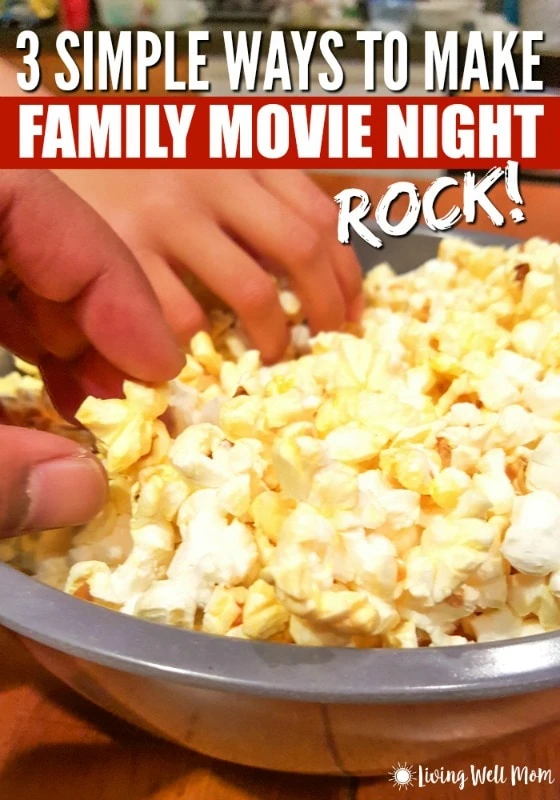 Make your family movie night amazing (no extra work!) with three simple tips. Plus download our free printable "concession stand" tickets that kids will love! You'll save a lot of money compared to going out to the theater and still have a blast!