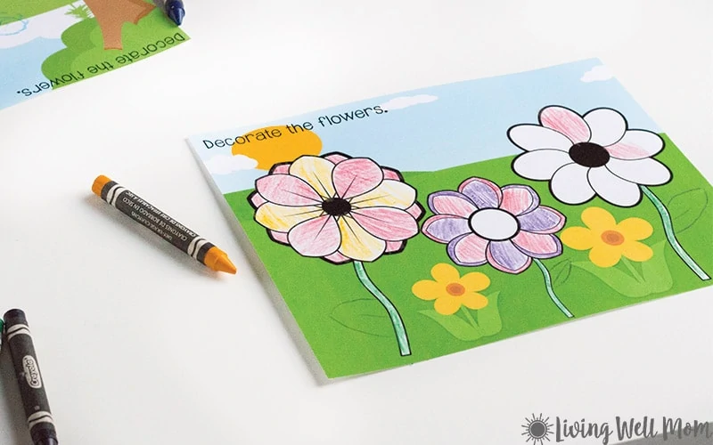 Flower Coloring Mats for Kids {Free Printable}