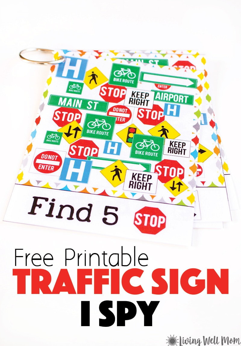 free printable traffic sign ispy road trip game for children