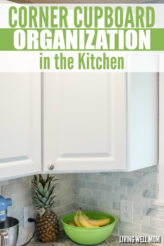 That tricky corner cupboard in your kitchen can be tough to organize! Here's a few simple ideas for making the most of that space without any fancy organizing tricks or purchases required!