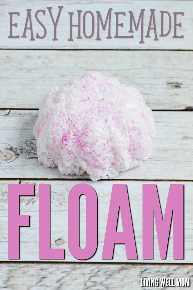Looking for a fun rainy day activity for the kids? This Homemade Floam is super easy to make (check out the step-by-step photo directions here) and kids will love the result! Your wallet will too because the homemade version is much cheaper than the store stuff!
