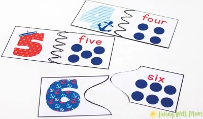 printable number game activity with dots