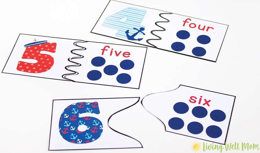 number recognition puzzles free printables