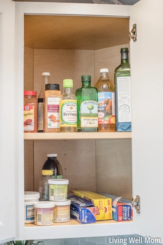 That tricky corner cupboard in your kitchen can be tough to organize! Here's a few simple ideas for making the most of that space without any fancy organizing tricks or purchases required!
