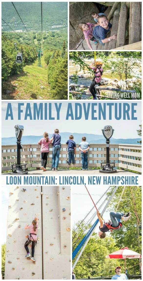 Loon Mountain in Lincoln, New Hampshire has everything you need for unforgettable family memories. From a gentle gondola ride 3000 feet to the summit with glacial caves and beautiful scenery to an adventure park with a climbing wall, bungee trampoline, zipline, and more, there's even an Aerial Forest Adventure Park with rope courses for the brave! Find out our family's experience here: