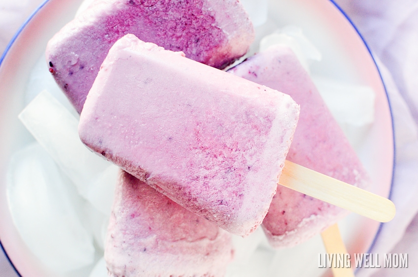 Lightly sweetened and creamy, these delicious Berries 'n Cream Popsicles are unbelievably easy to make and so tasty on a hot summer day! With just a hint of maple syrup as a little sweetener, this recipe is refined sugar-free and can be made with a dairy-free option too. Get the easy recipe for this family-favorite recipe here: