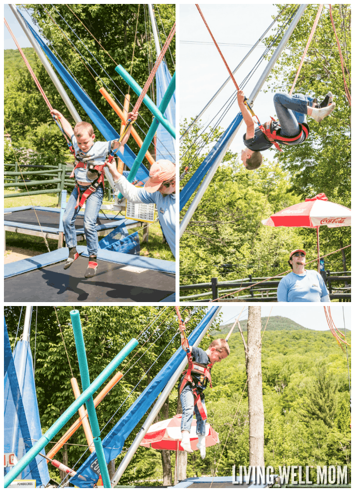 Loon Mountain in Lincoln, New Hampshire has everything you need for unforgettable family memories. From a gentle gondola ride 3000 feet to the summit with glacial caves and beautiful scenery to an adventure park with a climbing wall, bungee trampoline, zipline, and more, there's even an Aerial Forest Adventure Park with rope courses for the brave! Find out our family's experience here: