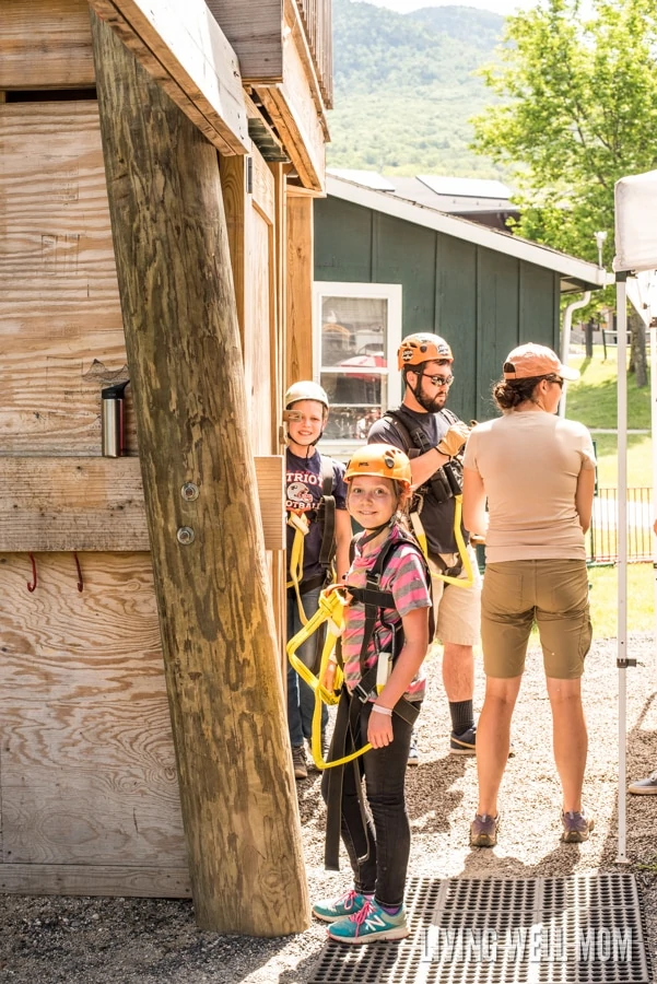 Loon Mountain in Lincoln, New Hampshire has everything you need for unforgettable family memories. From a gentle gondola ride 3000 feet to the summit with glacial caves and beautiful scenery to an adventure park with a climbing wall, bungee trampoline, zipline, and more, there's even an Aerial Forest Adventure Park with rope courses for the brave! Find out our family's experience here: