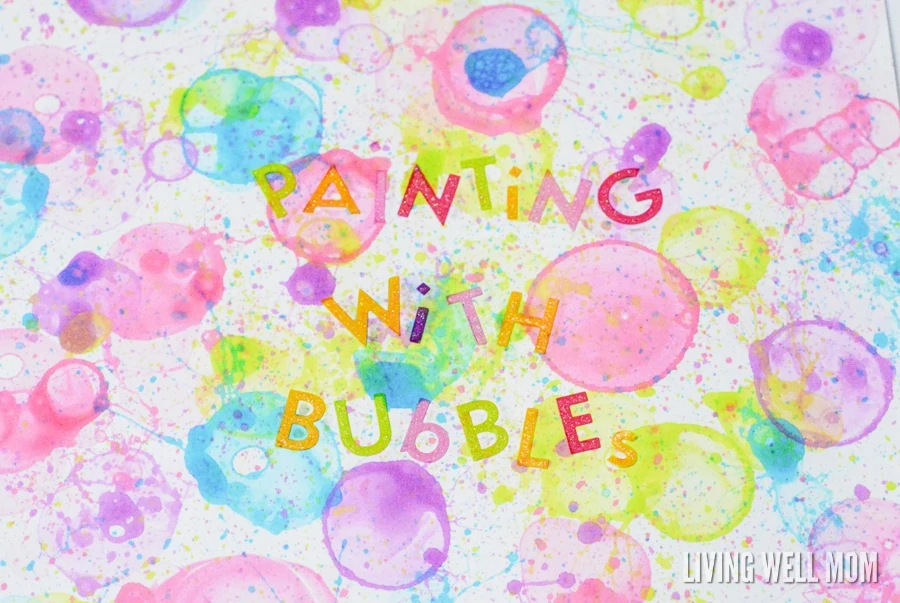 bubble painting close up