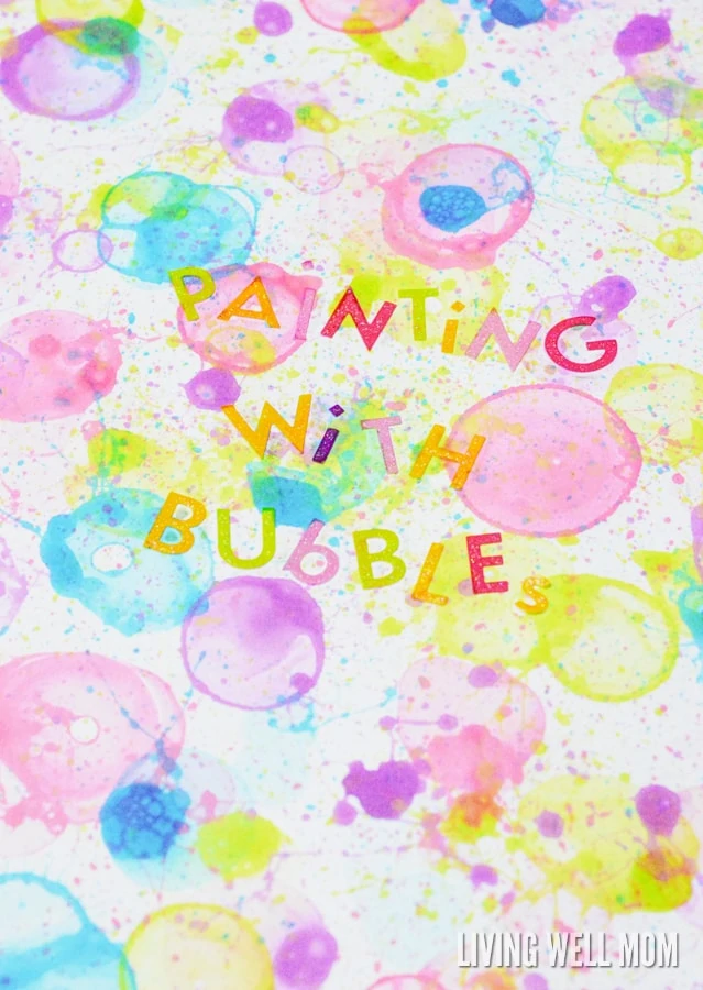 bubble art painting activity for kids