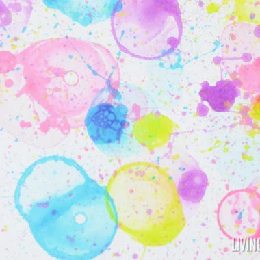 Bubble paint close up