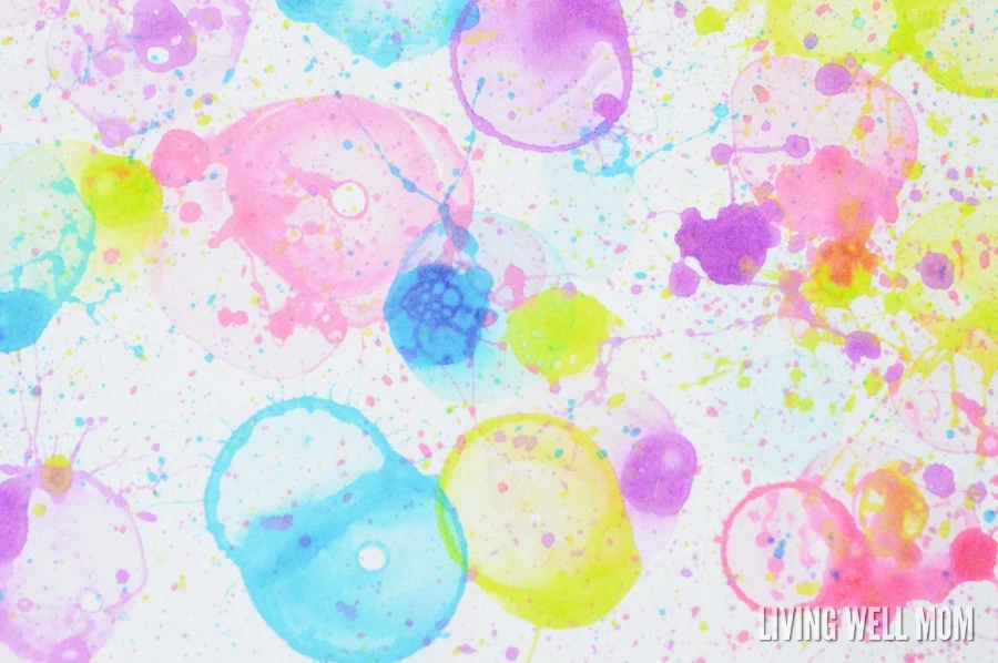 Bubble Painting: Colorful Craft for Kids - Typically Simple