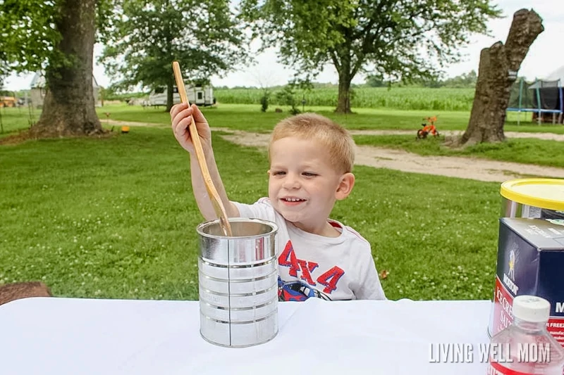 Looking for a different kind of activity for your kids? Try this easy coffee can ice cream! It’s simple to make and children will love making their own homemade ice cream as they shake and kick the coffee can! Get the easy recipe here: