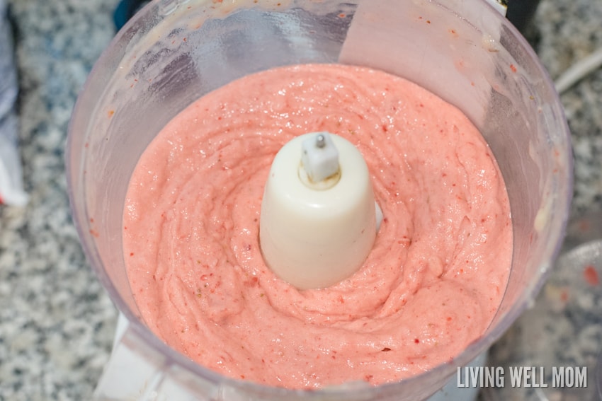 This recipe for Strawberry Banana Ice Cream is a wholesome alternative to regular ice cream and so quick and easy, it's ready in 3 minutes! With just 4 simple ingredients, you'll have a delicious snack or dessert everyone will love, especially kids! (There's a no-fuss dairy-free option too!)