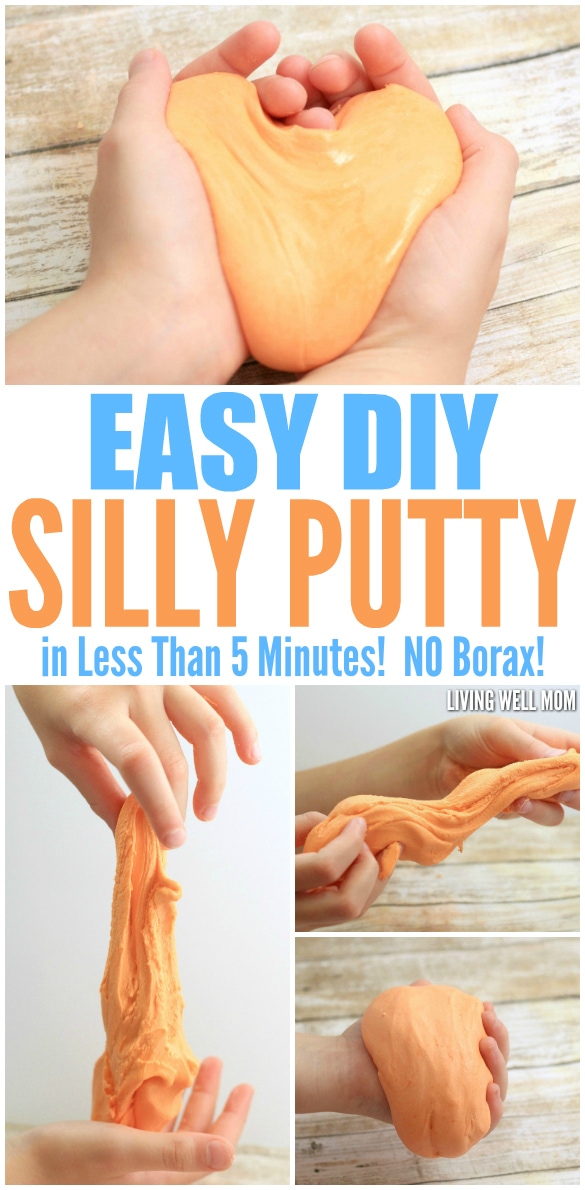 2-Ingredient DIY Silly Putty In Less Than 5 Minutes (No Borax)