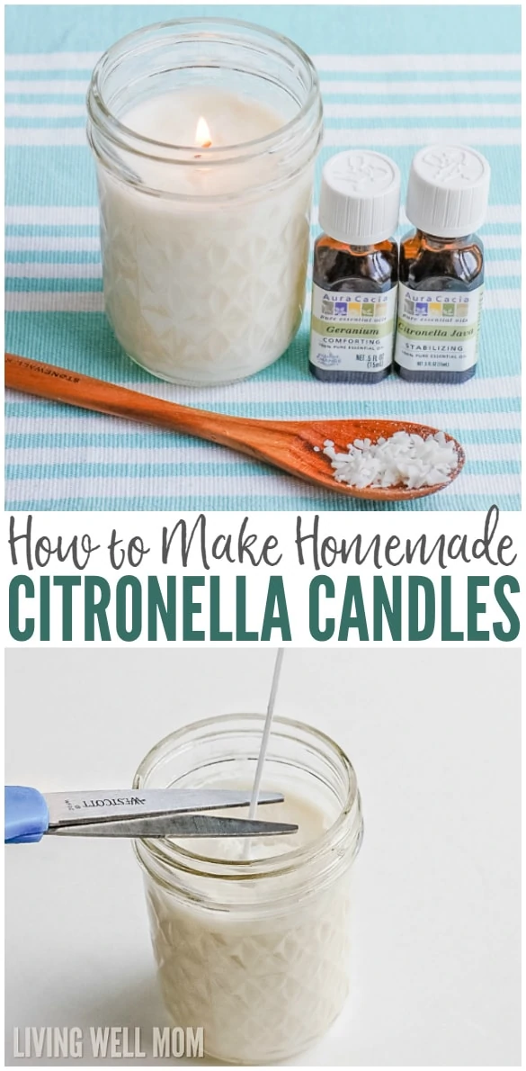 how to make homemade citronella candles pinterest image