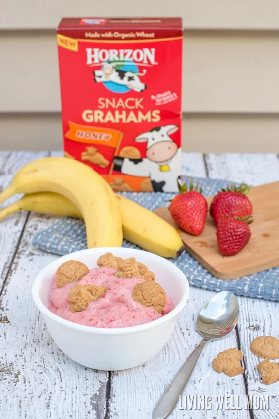 This recipe for Strawberry Banana Ice Cream is a wholesome alternative to regular ice cream and so quick and easy, it's ready in 3 minutes! With just 4 simple ingredients, you'll have a delicious snack or dessert everyone will love, especially kids! (There's a no-fuss dairy-free option too!)