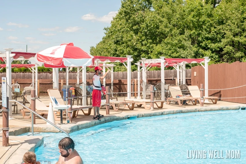 Water Country cabana at Pirates pool