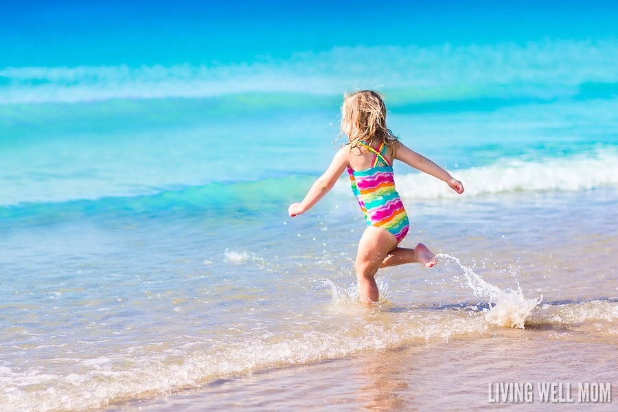 children at the beach