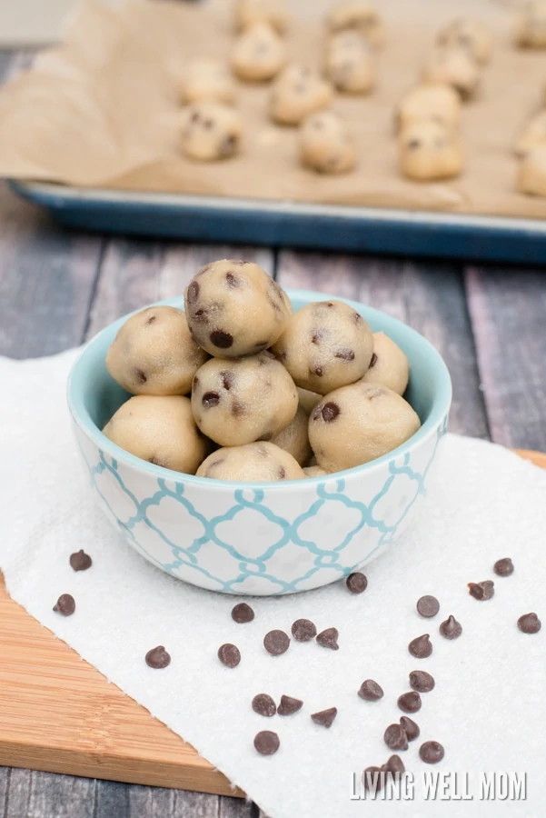 Craving cookie dough? Whip up a batch of these delicious Paleo Cookie Dough Bites in just 5 minutes! This egg-free, dairy-free easy recipe is a favorite with both kids and adults.