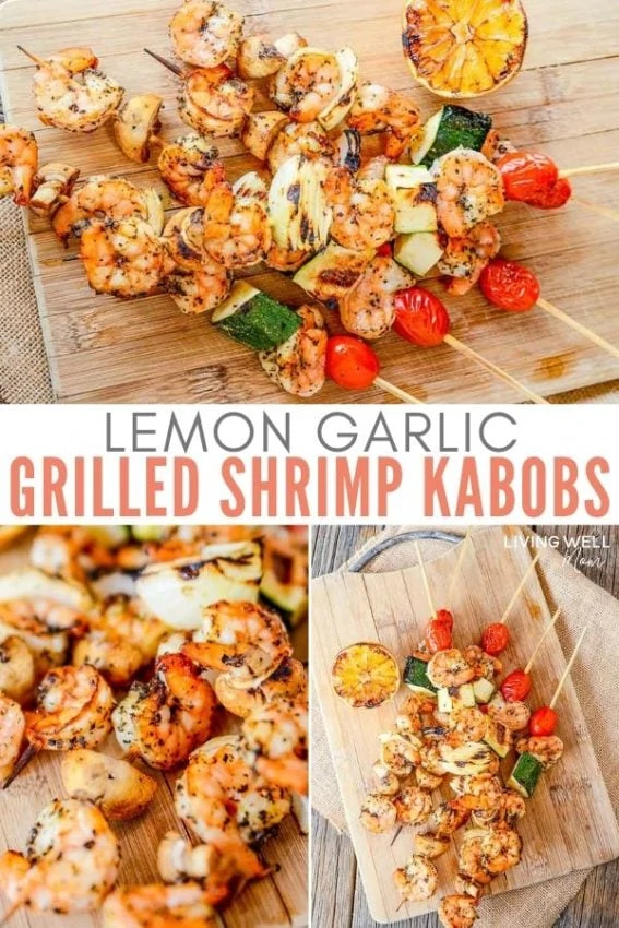 lemon garlic grilled shrimp kabobs