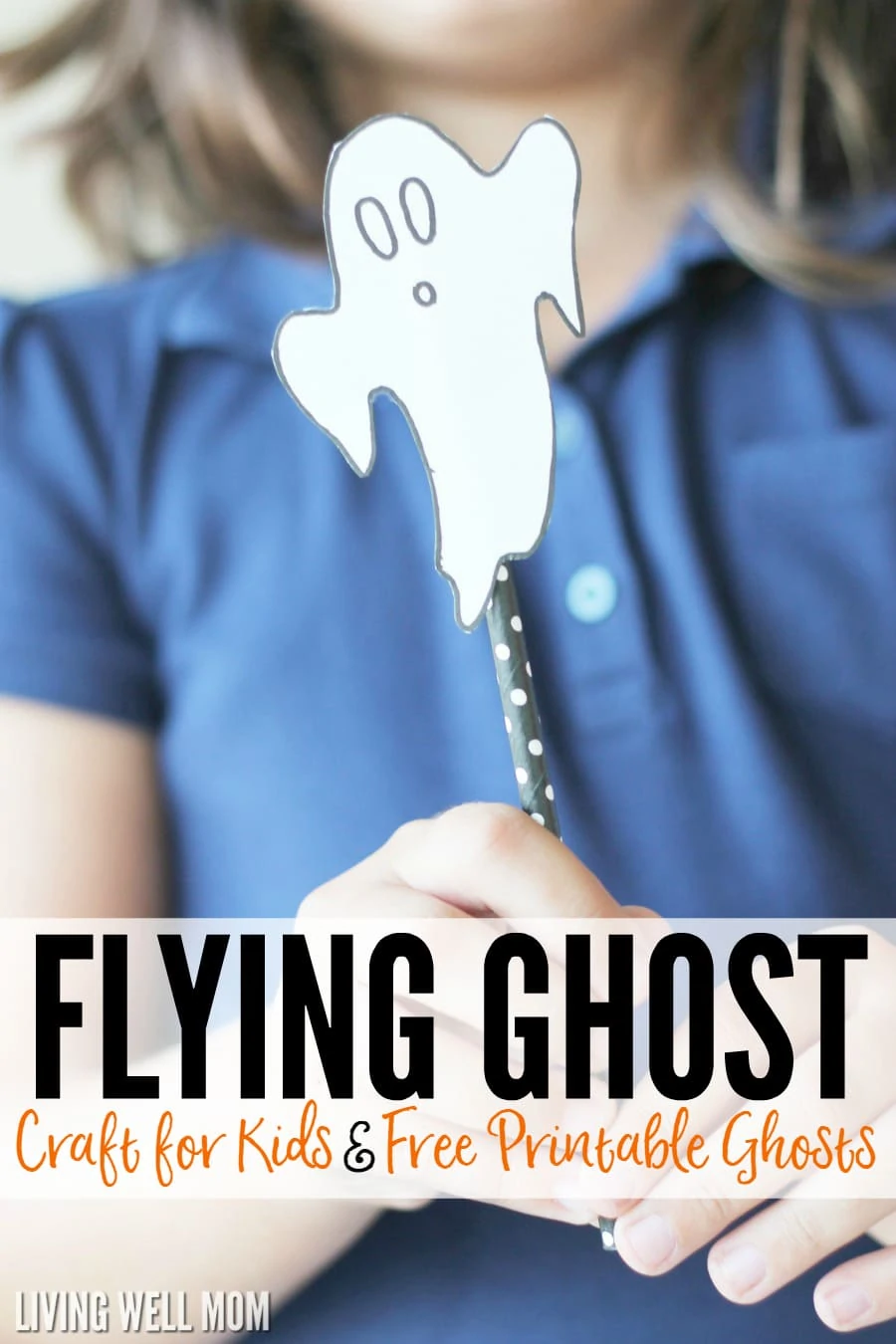 Flying ghosts are a quick and easy, no-mess Halloween activity for kids. Plus download a free ghost printable to make this craft even simpler!