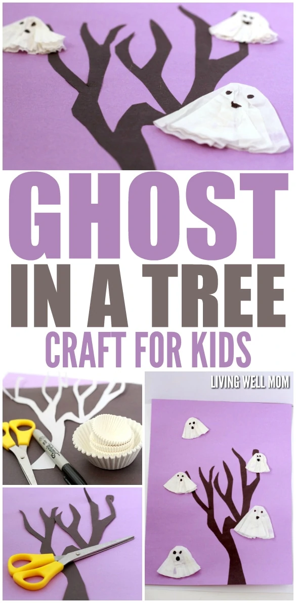 Ghosts in a Tree is an easy Halloween craft for kids. It’s simple to make and perfect for Halloween parties, classroom projects, or at-home decoration.