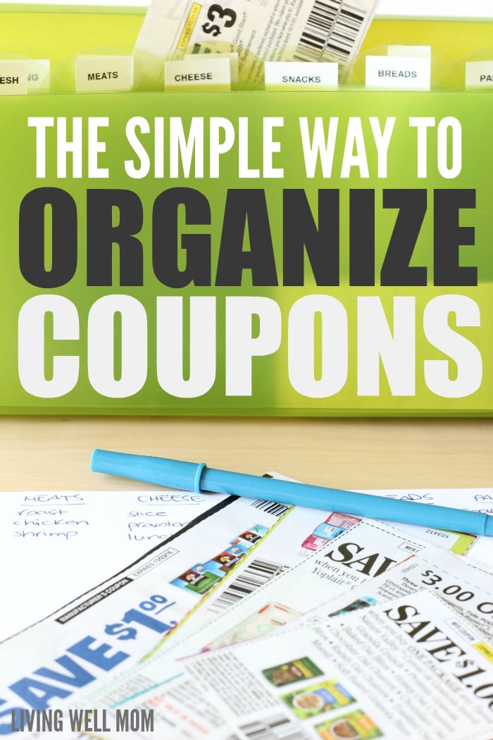 The Simple Way to Organize Coupons - you don’t need a complicated system to save money with coupons. Find out how to do it quickly and easily here, plus a new time-saving tip that will make a huge difference!