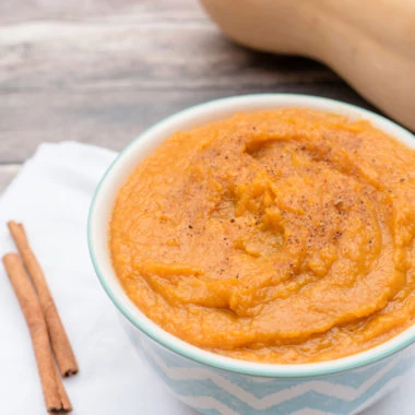 This Whipped Butternut Squash Puree is melt-in-your mouth delicious. With simple spices, this family-favorite recipe is a dairy-free, sugar-free twist on the classic favorite and the result is a crowd-pleasing Paleo side dish for any fall meal.