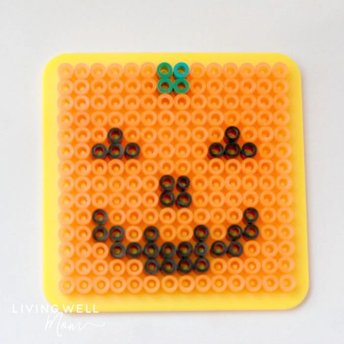 pumpkin halloween perler bead pattern