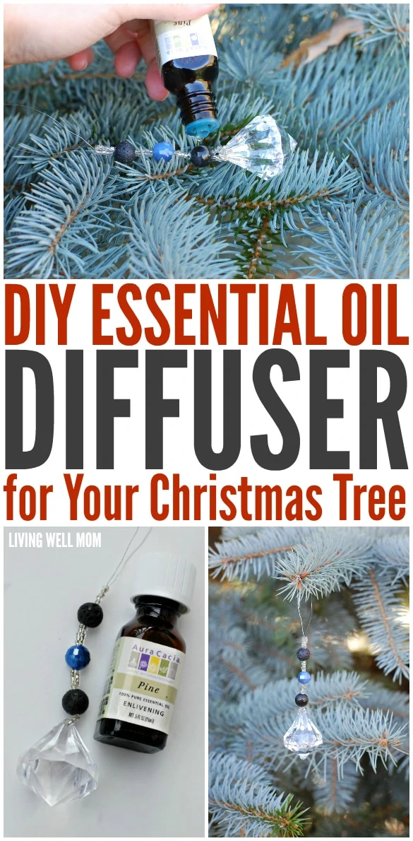 This DIY Essential Oil Diffuser is a great all-natural way to add that lovely pine scent to your fake Christmas tree. It’s simple to make and pretty - the diffuser looks like a pretty bead ornament! 