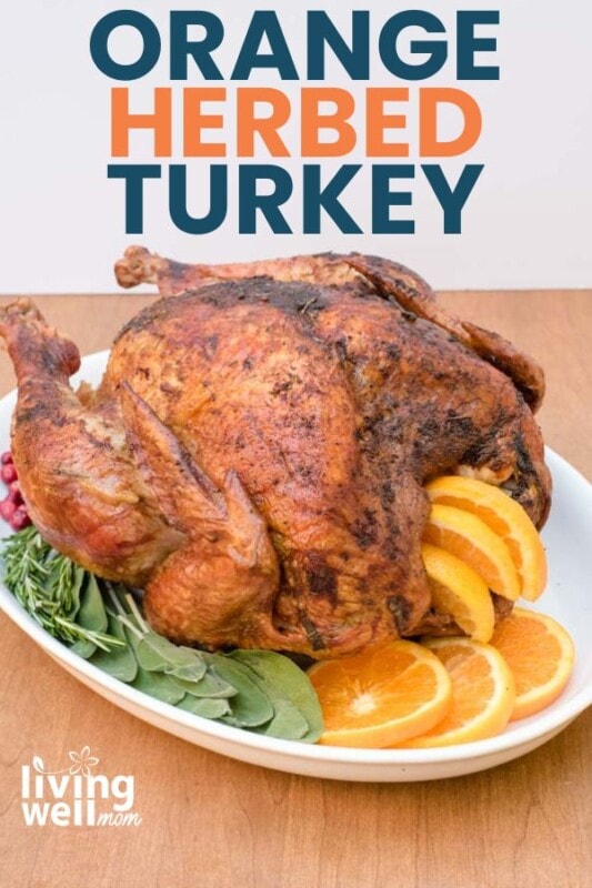 orange herbed turkey Pinterest image