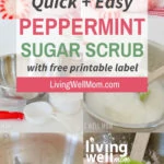 quick and easy peppermint sugar scrub