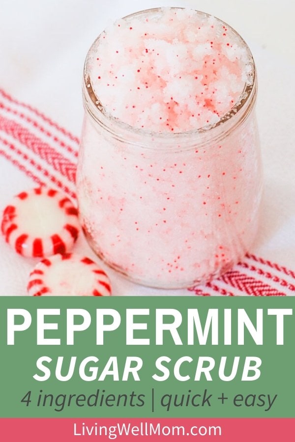 peppermint sugar scrub with 4 ingredients