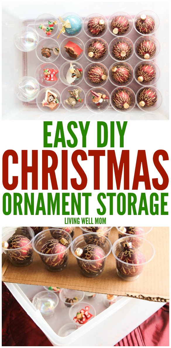 Need an easy way to store your breakable Christmas ornaments safely? Here’s how to do it without the fancy systems and using supplies you probably already have at home! 