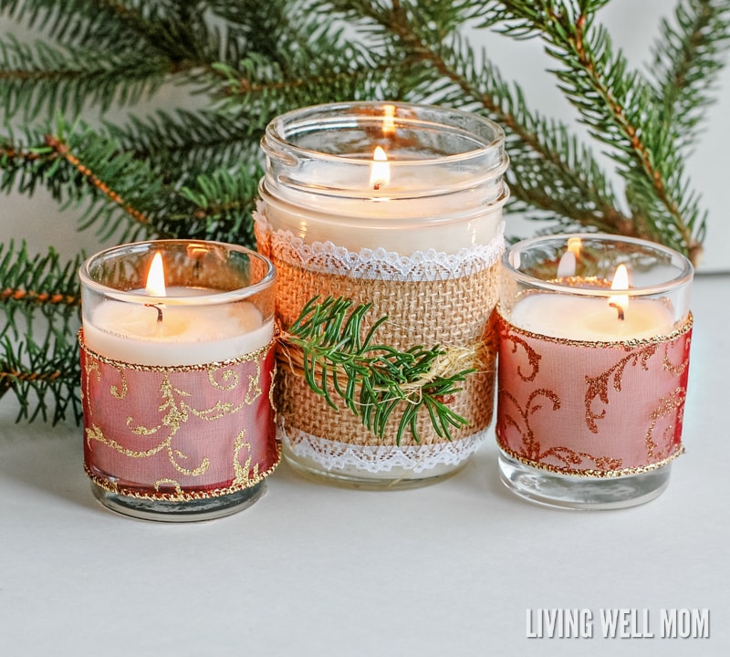 DIY Christmas Candles with Essential Oils {Great Gift Idea}