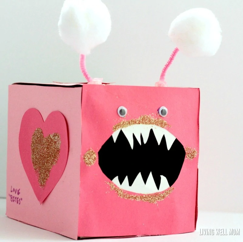 Love Bites monster valentine's card box