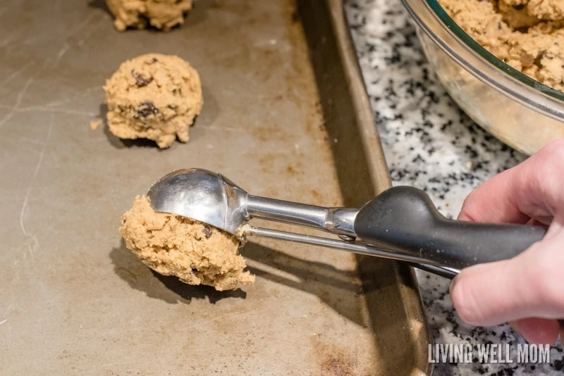 Dairy-free chocolate chip cookies so delicious, no one will guess they're gluten-free too! They're quick and easy to make and sweetened with coconut sugar; this favorite recipe gets two thumbs up from kids and adults alike!