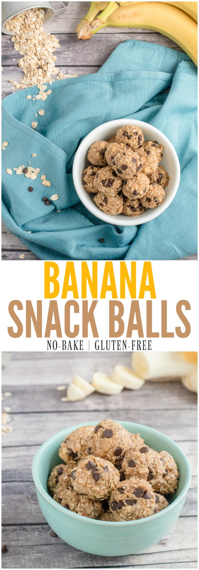 Sweetened only with bananas and honey, Banana Snack Balls are a tasty gluten-free snack kids love! Moms love this recipe too - it takes just 5 minutes to make, is no-bake, and has simple, wholesome ingredients.