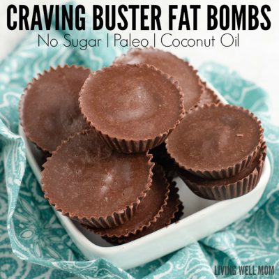 Sugar-Free Craving Buster Chocolate Fat Bombs take just 2 minutes to make and the benefits are incredible! What other chocolate recipe has the potential to help you lose weight, boost your metabolism, stop sugar and carb cravings, and even improve your mood?! Paleo and dairy-free too
