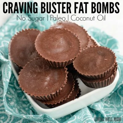 Sugar-Free Craving Buster Chocolate Fat Bombs take just 2 minutes to make and the benefits are incredible! What other chocolate recipe has the potential to help you lose weight, boost your metabolism, stop sugar and carb cravings, and even improve your mood?! Paleo and dairy-free too