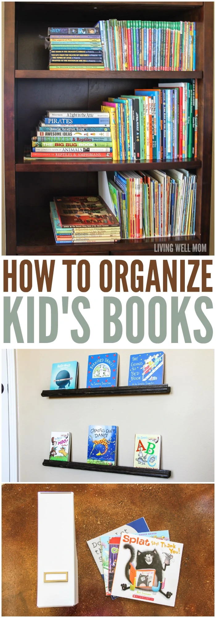 How to Organize Kid's Books - Simple Families