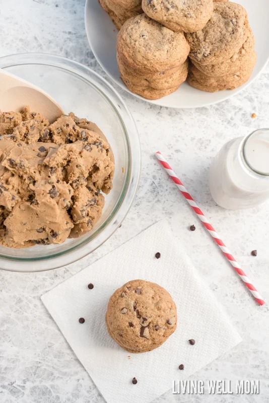 Dairy-free chocolate chip cookies so delicious, no one will guess they're gluten-free too! They're quick and easy to make and sweetened with coconut sugar; this favorite recipe gets two thumbs up from kids and adults alike!