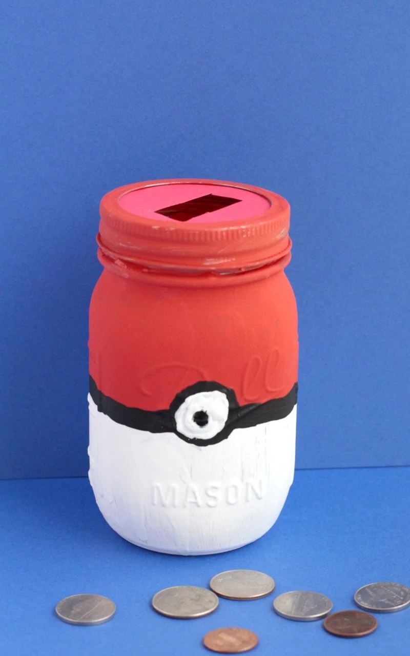 How To Make A Pokeball Mason Jar Piggy Bank | Atelier Yuwaciaojp