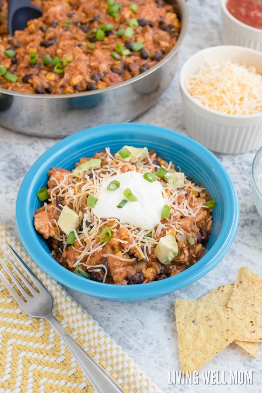 OnePot Turkey Enchilada Casserole