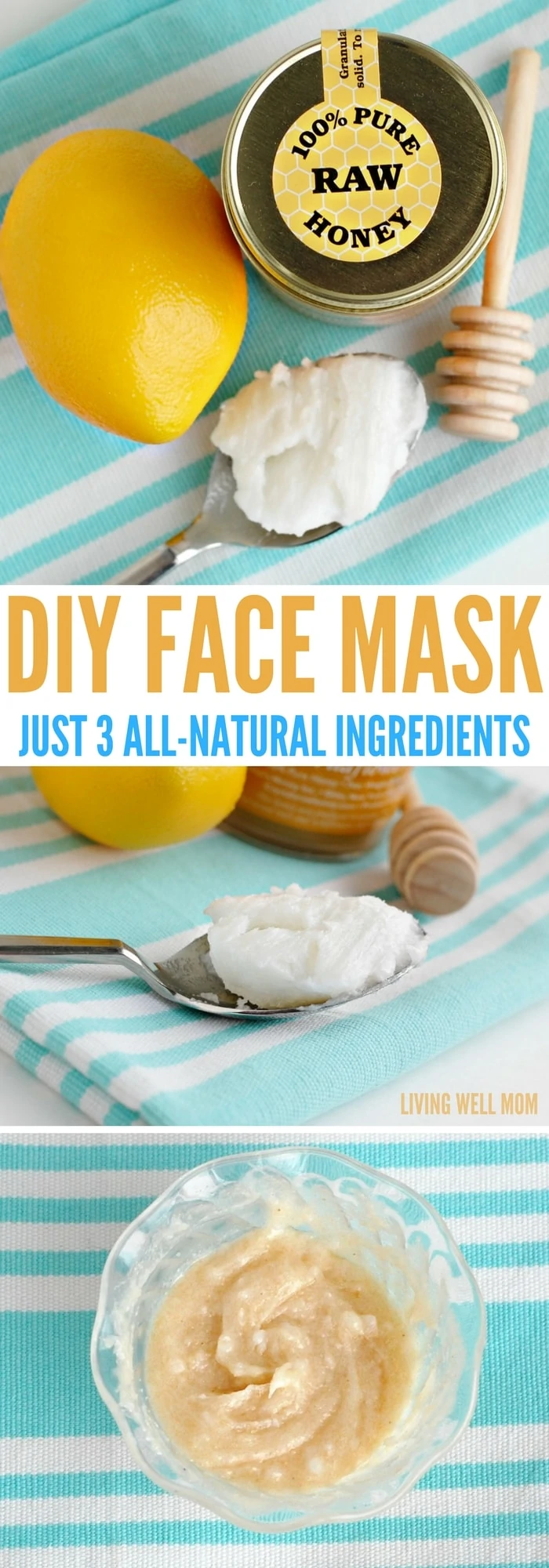 With just 3 simple all-natural ingredients, this DIY face mask will take you just 2 minutes to make and your skin will be moisturized and even glowing!